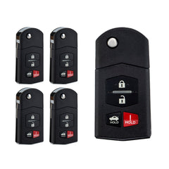 Lots of 5 Remote Car Key Fob Replacement for KPU41788 fits 2005 2006 2007 2008 2009 2010 Mazda 6