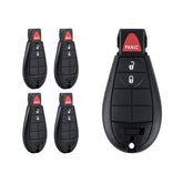 Lots of 5 Car Remote Fob Replacement for Dodge GQ4-53T fits 2013 2014 2015 2016 2017 Ram 3 Button