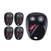 Lots of 5 Car Remote Fob Replacement for MYT3X6898B fits 2002 2003 2004 2005 2006 2007 Chevy Trailblazer 3 Button
