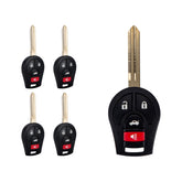 Lots of 5 Remote Car Key Fob Replacement for Nissan CWTWB1U751 fits 2013 2014 2015 2016 2017 2018 2019 Versa Sentra