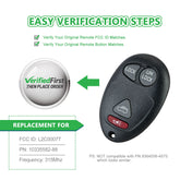 Lots of 5 Extra-Partss Remote Car Key Fob Replacement for Buick L2C0007T fits 2001 2002 2003 2004 Century Regal
