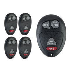 Lots of 5 Extra-Partss Remote Car Key Fob Replacement for Buick L2C0007T fits 2001 2002 2003 2004 Century Regal