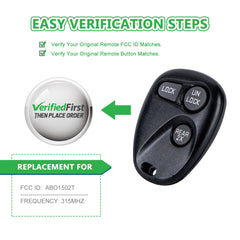 Lots of 10 Car Remote Fob Replacement for ABO1502T fits 1997 1998 Chevy Tahoe 3 Button
