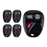 Lots of 5 Car Remote Fob Replacement for KOBLEAR1XT 15042968 fits 2001 2002 Chevy Tahoe 3 Button
