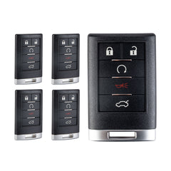 Lots of 5 Extra-Partss Remote Car Key Fob Replacement for Cadillac OUC6000066 OUC60270 OUC60221 fits 2008 2009 CTS SRX STS DTS