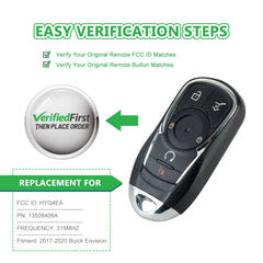 Lots of 10 Remote Car Key Fob Replacement for Buick HYQ4EA 13508406 fits 2017 2018 2019 2020 Envision