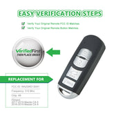 Lots of 5 Extra-Partss Remote Car Key Fob Replacement for WAZSKE13D01 fits 2017 2018 2019 Mazda CX-5 CX-9