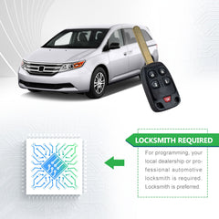 Lots of 5 Remote Car Key Fob Replacement for Honda N5F-A04TAA fits 2011 2012 2013 2014 Odyssey 5 Button