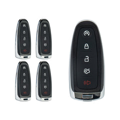 Lots of 5 Extra-Partss Smart Car Key Fob Replacement for Ford M3N5WY8609 fits 2013 2014 2015 2016 Escape Titanium 5 Button W/ High Security Blade