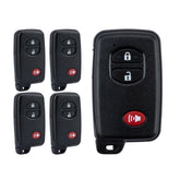 Lots of 5 Smart Car Key Fob Replacement for Toyota Highlander Land Cruiser Rav4 Smart Remote HYQ14AAB 0140