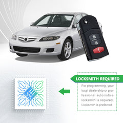 Lots of 5 Remote Car Key Fob Replacement for KPU41788 fits 2005 2006 2007 2008 2009 2010 Mazda 6