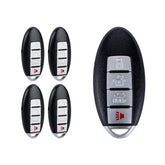 Lots of 5 Smart Car Key Fob Replacement for Nissan KR55WK48903 fits 2007 2008 2009 2010 2011 2012 2013 Altima Proximity 4 Button Remote