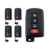 Lots of 5 Smart Car Key Fob Replacement for Toyota Camry Corolla Avalon fits 2014 2015 2016 2017 Proximity 4 Button Remote HYQ14FBA 89904-06140 0020 'G' Board
