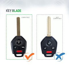 Lots of 10 Extra-Partss Remote Car Key Fob Replacement for Subaru CWTWB1U811 57497-AJ10A fits 2011 2012 2013 2014 Outback Legacy