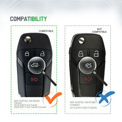 KeyCollection Remote Car Key Fob Replacement for Ford N5F-A08TAA 164-R8236 fits 2020 2021 Transit Connect