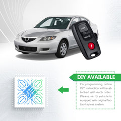 Lots of 5 Car Remote Fob Replacement for KPU41794 fits 2007 2008 2009 Mazda 3