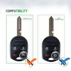 Lots of 10 KeyCollection Remote Car Key Fob Replacement for Ford OUCD6000022 164-R8067 fits 2011 2012 2013 2014 F-150