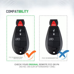 Lots of 10 Extra-Partss Keyless Remote Car Key Fob Replacement for Dodge IYC-C01C or M3N5WY783X fits Ram 1500 4 Button