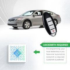 Extra-Partss Smart Car Key Fob Replacement for Nissan KR55WK48903 fits 2007 2008 2009 2010 2011 2012 2013 Altima Proximity 4 Button Remote