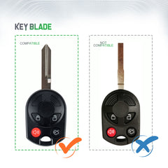 Extra-Partss Remote Car Key Fob Replacement for Ford OUC6000022 164-R7040 fits Expedition Explorer 2003 2004 2005 2006 2007 2008 2009 2010 2011 2012