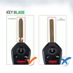Lots of 5 Extra-Partss Remote Car Key Fob Replacement for Subaru CWTWB1U811 57497-FJ230 fits 2014 2015 2016 2017 Impreza Forester B110 Keyway