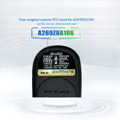 Lots of 5 Remote Car Key Fob Replacement for Honda A269ZUA106 fits 1994 1995 1996 1997 Accord