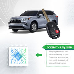 Lots of 10 Remote Car Key Fob Replacement for Toyota GQ4-52T fits 2014 2015 2016 2017 2018 2019 Highlander H Chip