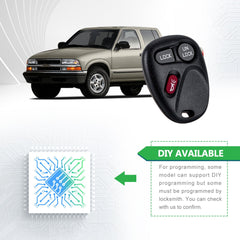 Lots of 5 Car Remote Fob Replacement for KOBLEAR1XT 15042968 fits 2001 2002 Chevy Tahoe 3 Button