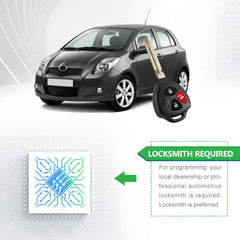 Lots of 10 Remote Car Key Fob Replacement for Toyota MOZB41TG fits 2007 2008 2009 2010 Yaris