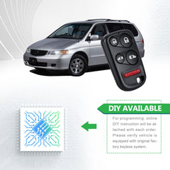 Extra-Partss Car Remote Fob Replacement for OUCG8D-440H-A fits 2001 2002 2003 2004 Honda Odyssey