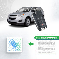 Lots of 10 Extra-Partss Remote Car Key Fob Replacement for Chevy OHT01060512 5-btn fits 2014 2015 2016 2017 2018 2019 Camaro Equinox Impala