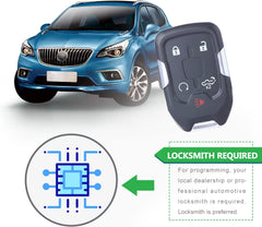 Extra-Partss Car Key Fob Replacement for GMC Sierra Chevy Silverado with Tailgate Smart Remote HYQ1ES 13522854 13522904