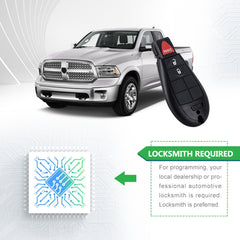 Lots of 10 Car Remote Fob Replacement for Dodge GQ4-53T fits 2013 2014 2015 2016 2017 Ram 3 Button