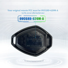 Lots of 10 Extra-Partss Car Remote Fob Replacement for Mitsubishi OUCG8D-620M-A with Wide Right-Blade fits 2008 2009 2010 2011 2012 Galant Eclipse