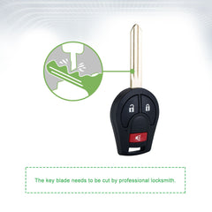 Lots of 10 Remote Car Key Fob Replacement for Nissan CWTWB1U751 fits 2009 2010 2011 2012 2013 2014 Cube