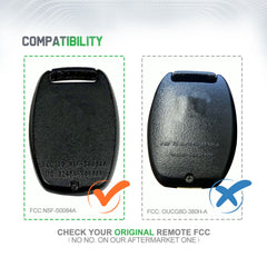 Extra-Partss Remote Car Key Fob Replacement for Honda N5F-S0084A fits 2006 2007 2008 2009 2010 2011 Civic EX SI