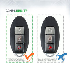 Lots of 10 Extra-Partss Remote Car Key Fob Replacement for Nissan CWTWBU729 1788D-FWB1U729 fits 2008 2009 2010 2011 2012 Rogue Versa Pathfinder