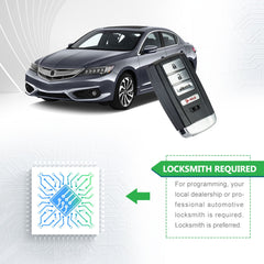 Lots of 5 Extra-Partss Remote Car Key Fob Replacement for Acura KR5V1X fits 2016-2018 ILX RLX 2015-2017 TLX