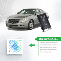 Lots of 10 Extra-Partss Remote Car Key Fob Replacement for Cadillac OUC6000066 OUC60270 OUC60221 fits 2008 2009 CTS SRX STS DTS