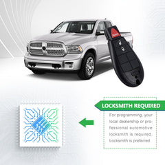 Lots of 5 Car Remote Fob Replacement for Dodge GQ4-53T fits 2013 2014 2015 2016 2017 Ram 3 Button