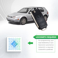 Lots of 5 Extra-Partss Remote Car Key Fob Replacement for VW NBG735868T HLO 1J0 959 753 AM fits 2002 2003 2004 2005 Passat