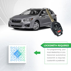 Lots of 5 Extra-Partss Remote Car Key Fob Replacement for Subaru CWTWB1U811 57497-FJ230 fits 2014 2015 2016 2017 Impreza Forester B110 Keyway
