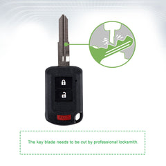 Lots of 5 Remote Key Fob Replacement for Mitsubishi Mirage Lancer Outlander RVR OUCJ166N 850G-J166N 3 Button