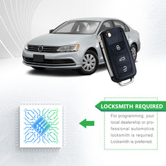 Lots of 10 Remote Car Key Fob Replacement for VW NBG010180T fits 2012 2013 2014 2015 2016 Golf Jetta Passat Beetle