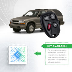Lots of 5 Extra-Partss Car Remote Fob Replacement for KOBUT1BT 15732805 fits 1998 1999 2000 2001 Chevy Blazer 4 Button