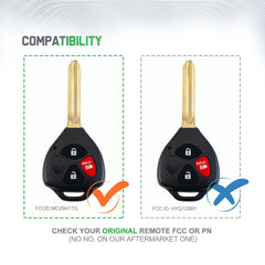 Lots of 10 Remote Car Key Fob Replacement for Toyota MOZB41TG fits 2007 2008 2009 2010 Yaris