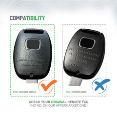 Extra-Partss Remote Car Key Fob Replacement for Honda OUCG8D-380H-A fits 2003 2004 2005 2006 2007 Accord