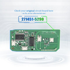 Extra-Partss Smart Car Key Fob Replacement for Toyota 4Runner Prius C V Venza 3 Button Proximity Remote HYQ14ACX 271451-5290 Board