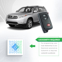 Lots of 5 Smart Car Key Fob Replacement for Toyota Highlander Land Cruiser Rav4 Smart Remote HYQ14AAB 0140