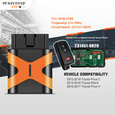 Extra-Partss OBD DIY Programmer and Smart Remote Car Key Bundles for Toyota HYQ14FBA 231451-0020 Board fits Prius C 2012 2013 2014 2015 2016 2017 2018 2019